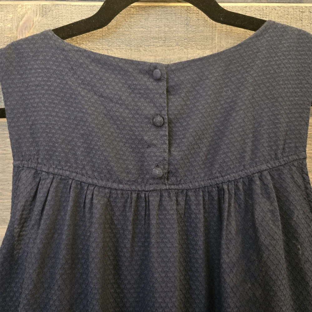 Lucky Brand Navy Embroidered Tank Medium - Picture 9 of 9